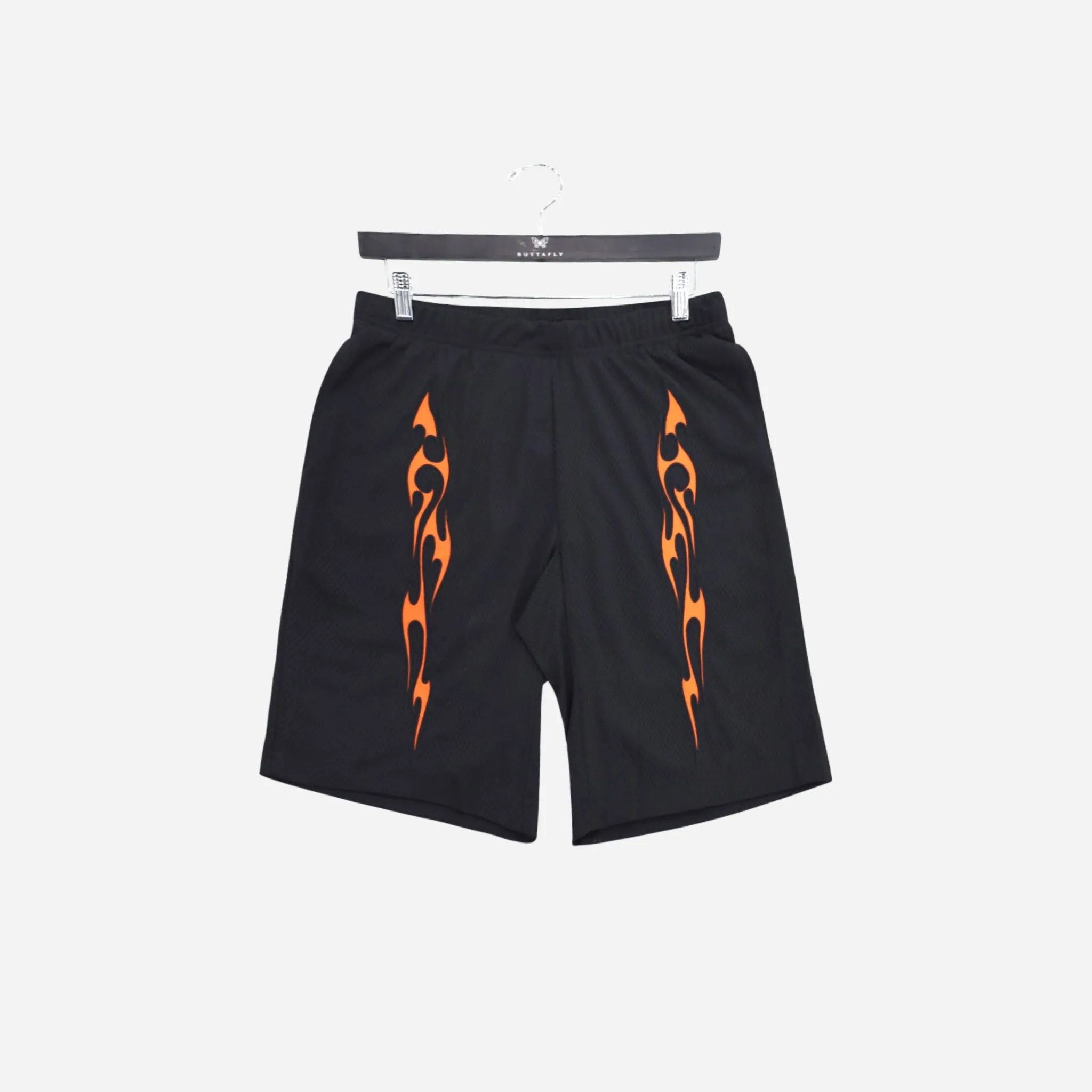Pleasures Flame Mesh Shorts P24SP008-Black