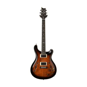 PRS SE Hollowbody II Piezo Electric Guitar w/Case, Orange Tiger Smokeburst