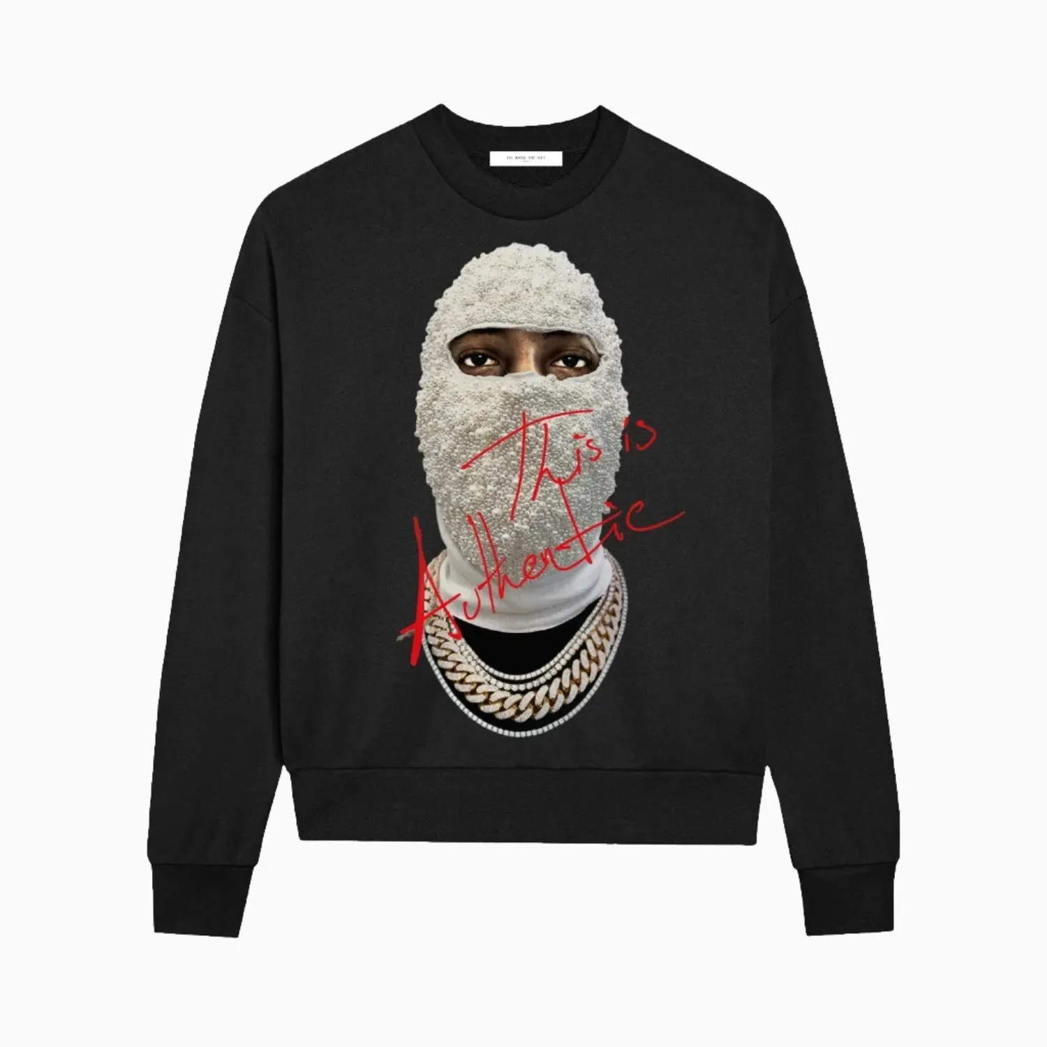 "This is authentic" CREWNECK with mask