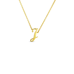 Roberto Coin Tiny Treasures Love Letter 18K Gold 'J' Pendant