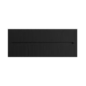Runway 2 Drawers Bathroom Vanity with Solid Surface Matte White without Faucet Hole - Wall Mount - 48" Mdf/Matt Black