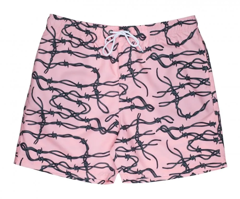 Santa Cruz Shorts Barbed Wire Swim Short - Pink