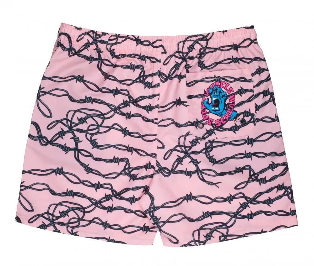 Santa Cruz Shorts Barbed Wire Swim Short - Pink