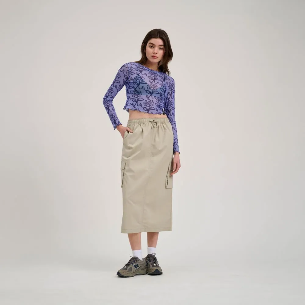 Santa Cruz Womens Skirt Strip Cargo Skirt - Silver