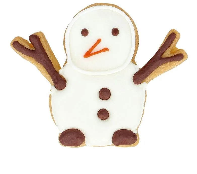 Snowman Cookie Cutter with Embossed Detail
