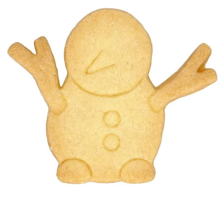 Snowman Cookie Cutter with Embossed Detail