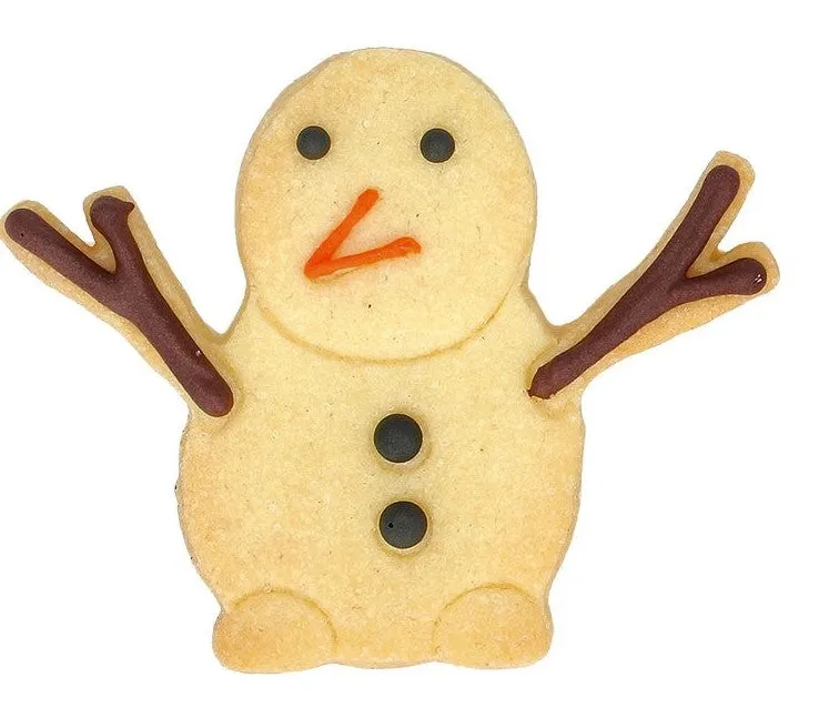 Snowman Cookie Cutter with Embossed Detail
