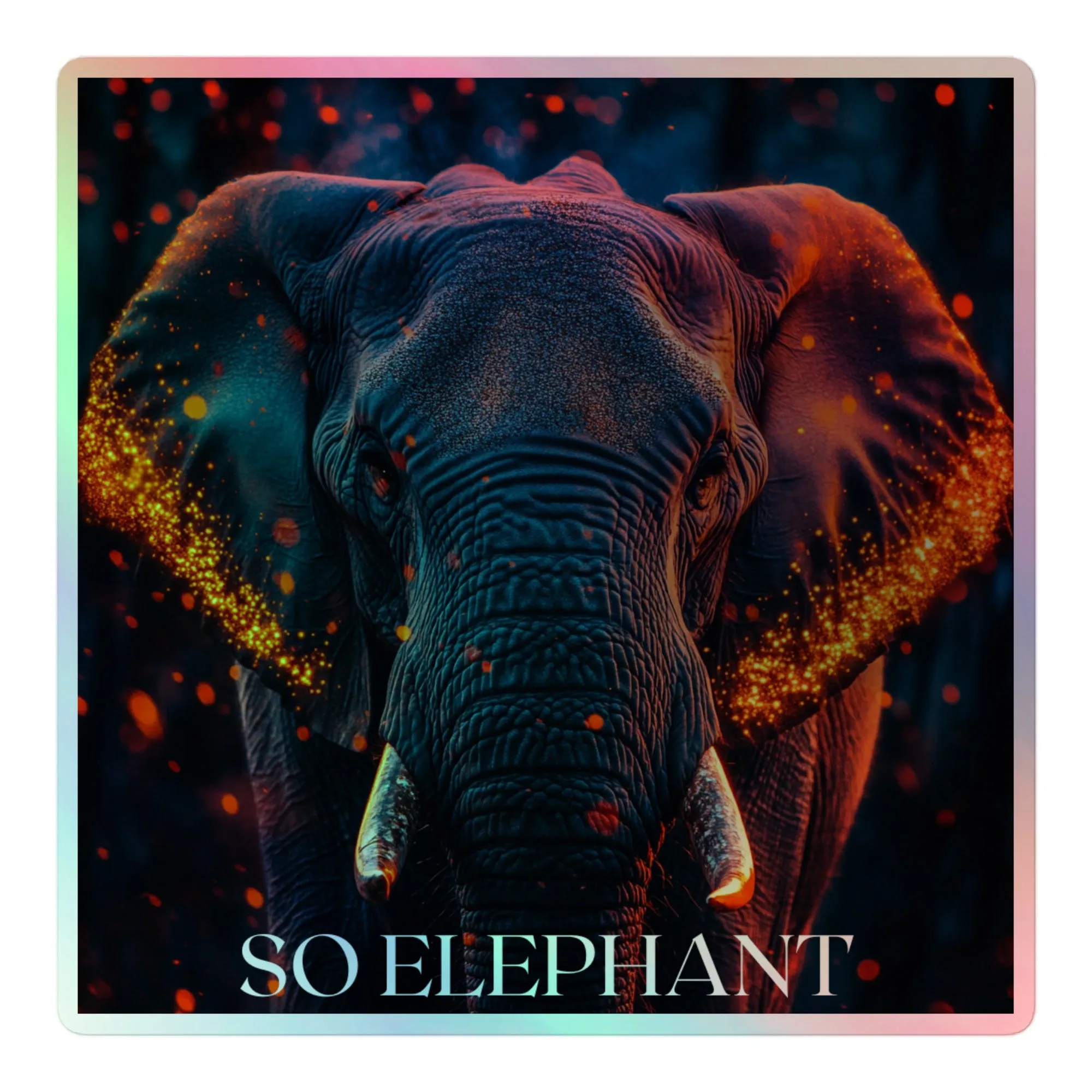 SO ELEPHANT HOLOGRAPHIC STICKERS