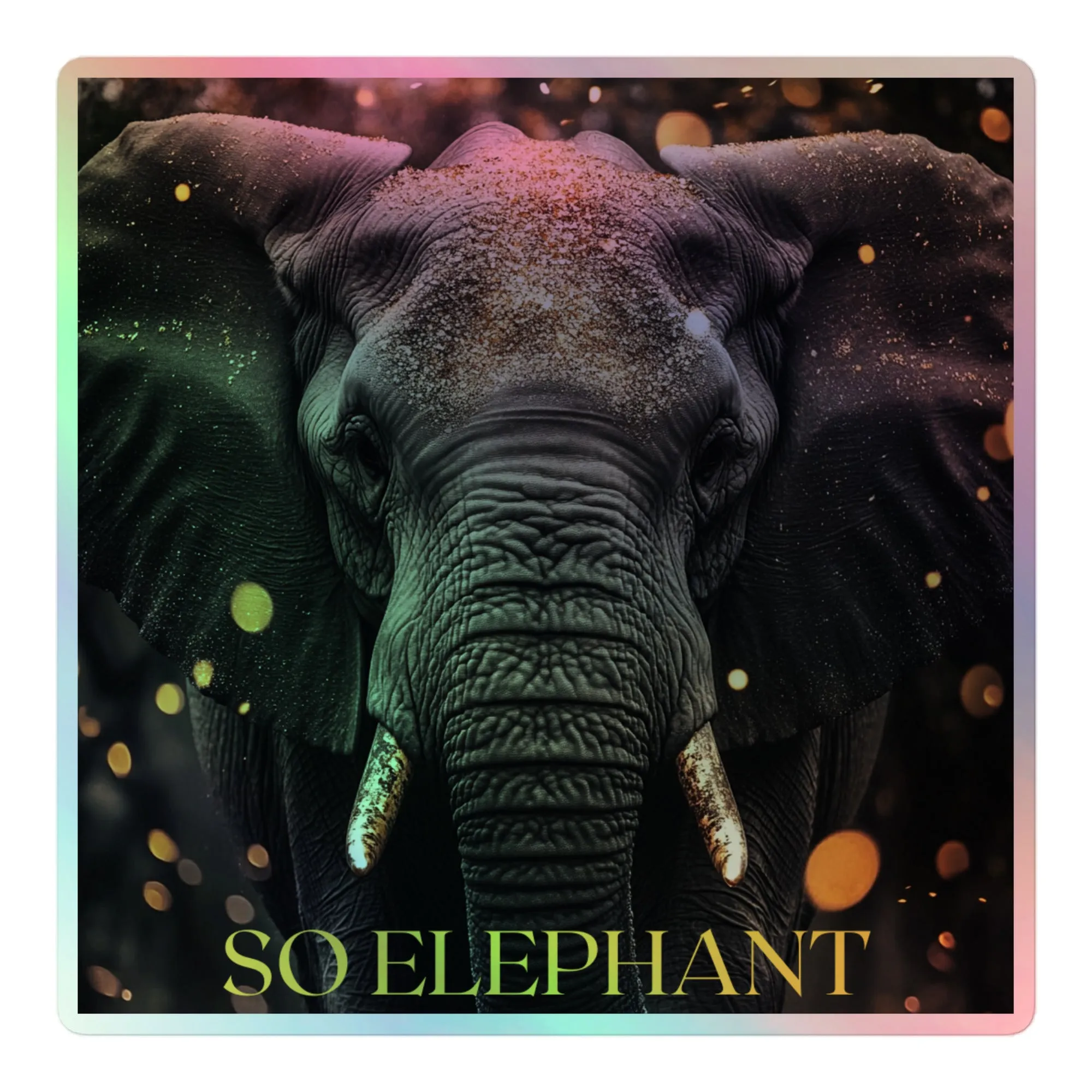 SO ELEPHANT HOLOGRAPHIC STICKERS