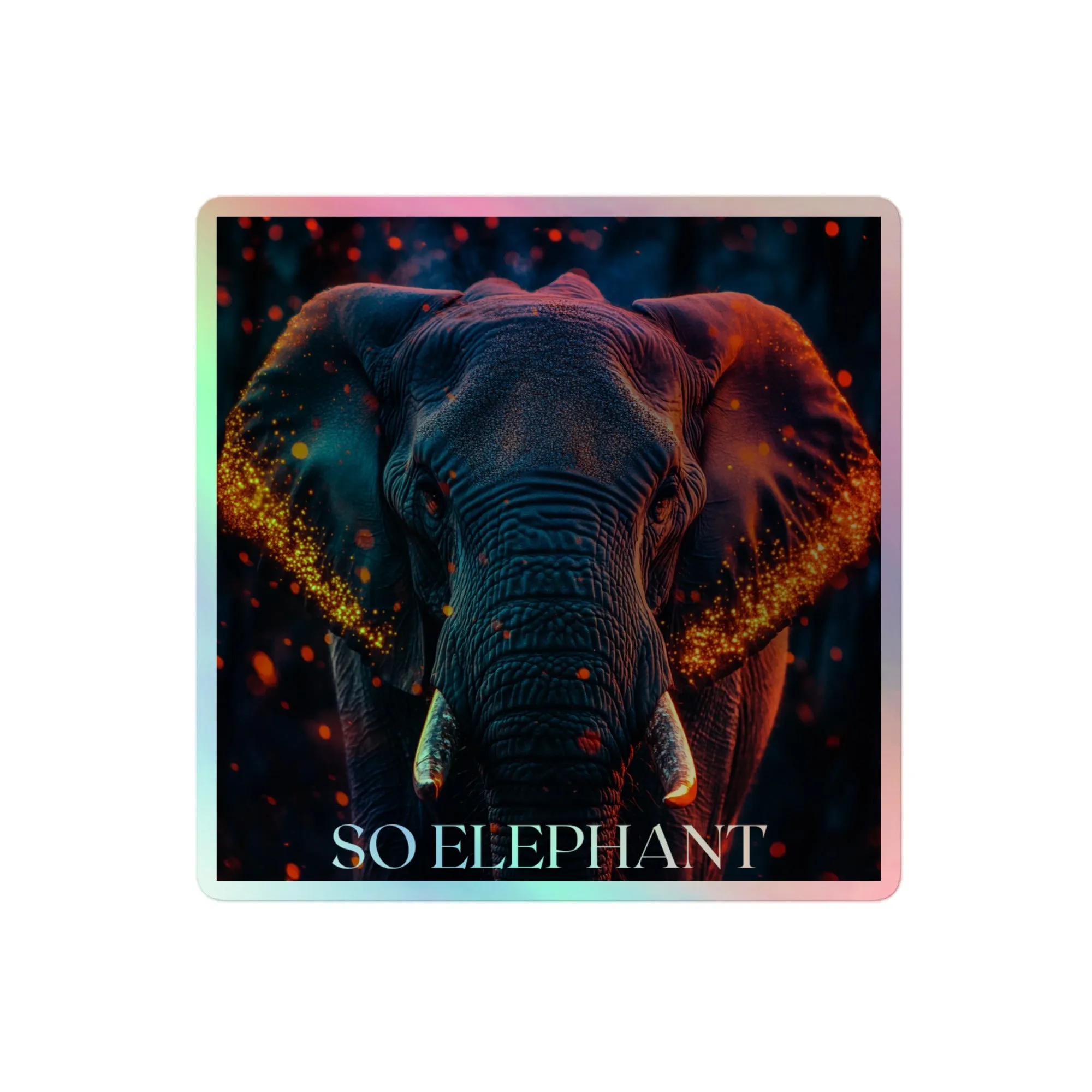 SO ELEPHANT HOLOGRAPHIC STICKERS