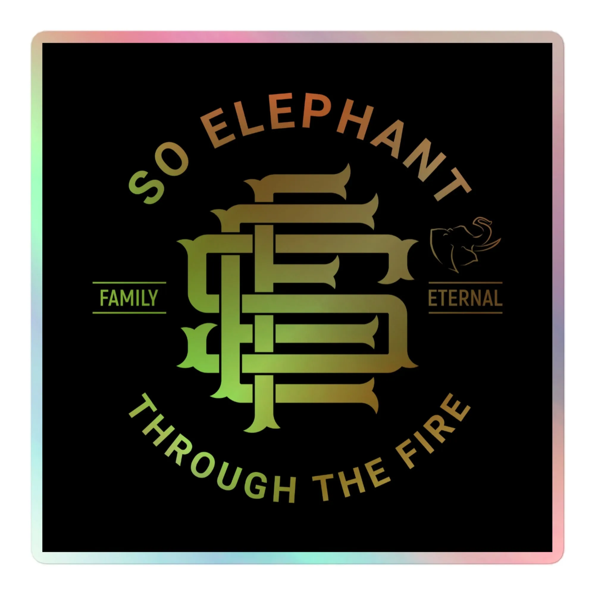 SO ELEPHANT HOLOGRAPHIC STICKERS