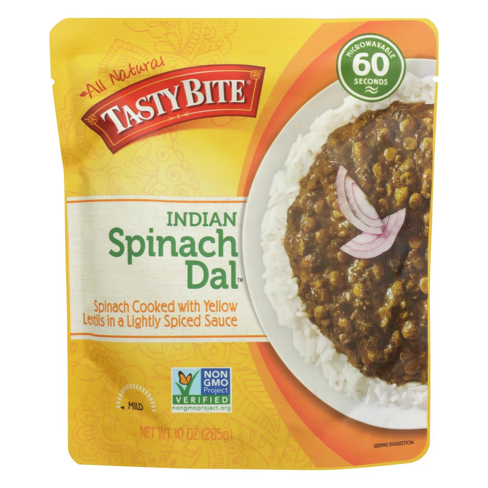 Tasty Bite Entree - Indian Cuisine - Spinach Dal - Indian - 10 Oz - Case Of 6