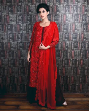 The Red Floral Suit