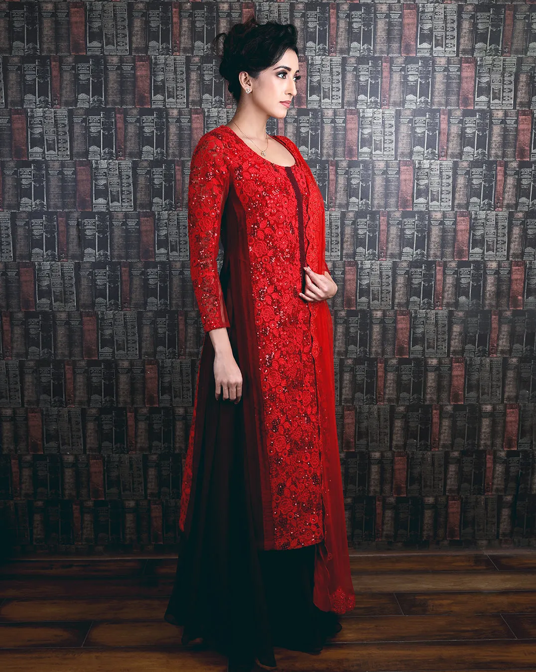 The Red Floral Suit