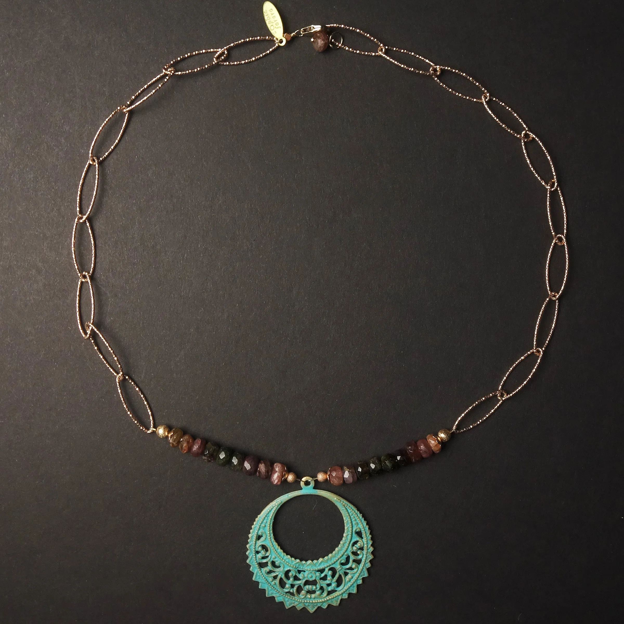 Time is on My Side necklace: rose gold   tourmaline