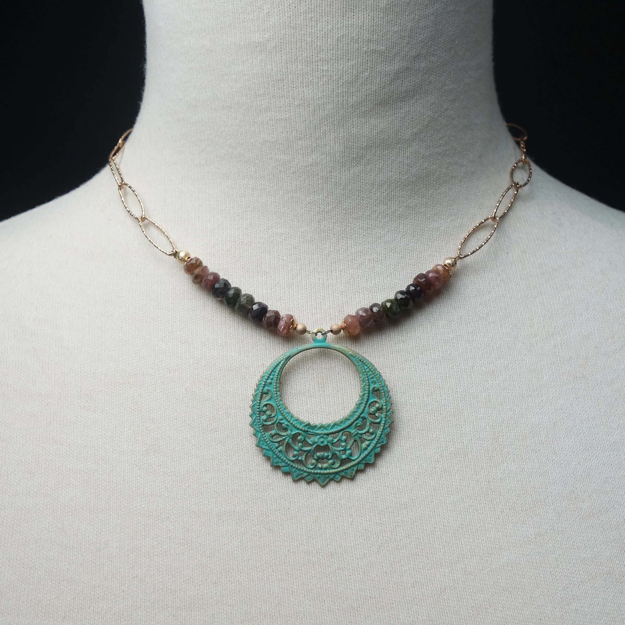 Time is on My Side necklace: rose gold   tourmaline