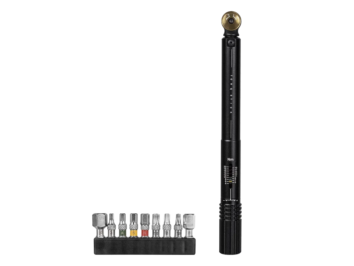 Topeak Workshop Tool Torqstick 4-20Nm Compact Adjustable Mechanical Wrench & 9 Tool Bits
