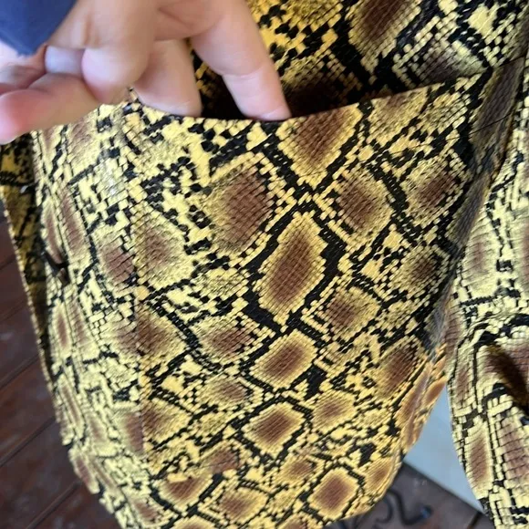Topshop Snake Embossed Car Coat