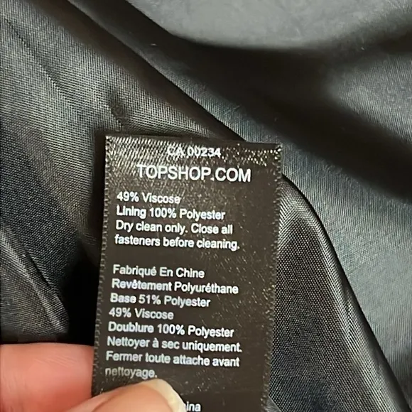 Topshop Snake Embossed Car Coat