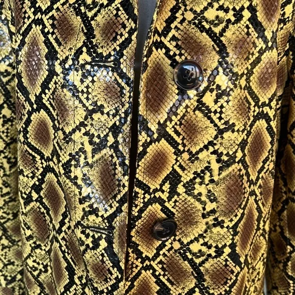 Topshop Snake Embossed Car Coat