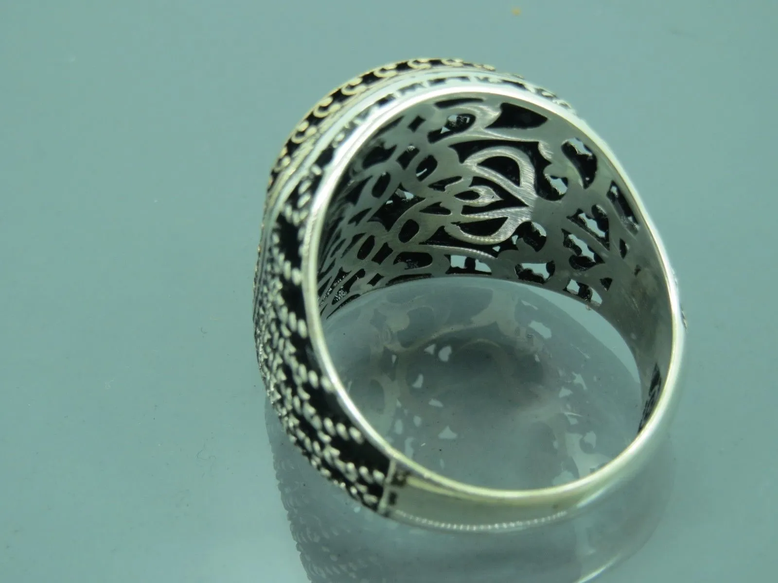 Turkish Handmade Jewelry 925 Sterling Silver Asena Desing Mens Rings