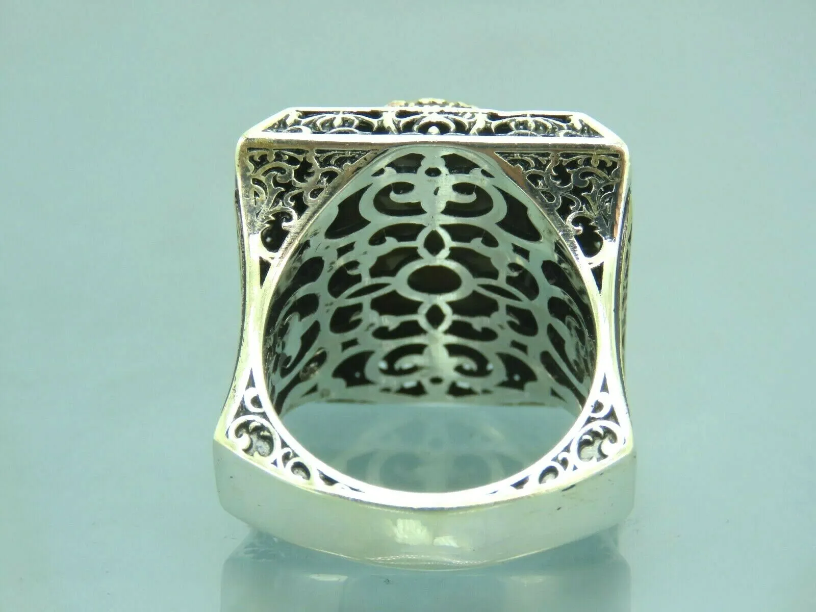 Turkish Handmade Jewelry 925 Sterling Silver Tiger's Eye Stone Mens Rings