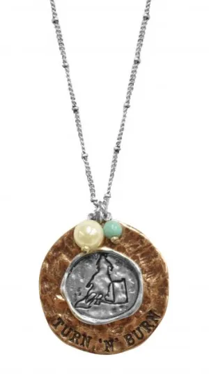 Turn N Burn Copper Pendant Necklace