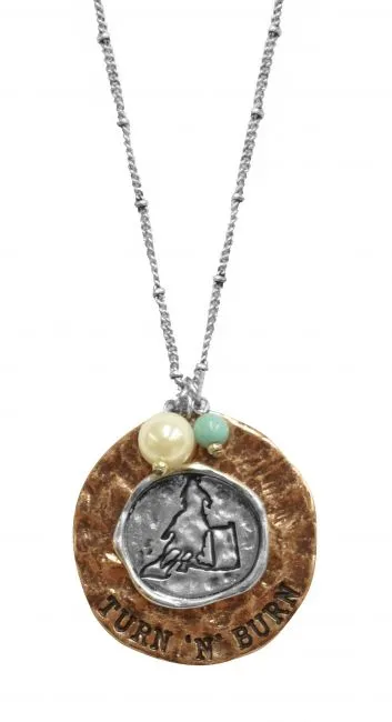 Turn N Burn Copper Pendant Necklace