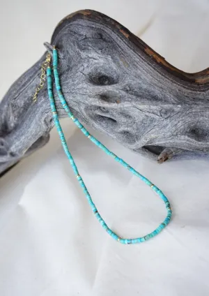 Turquoise Helshi & Goldfill Beads Necklace