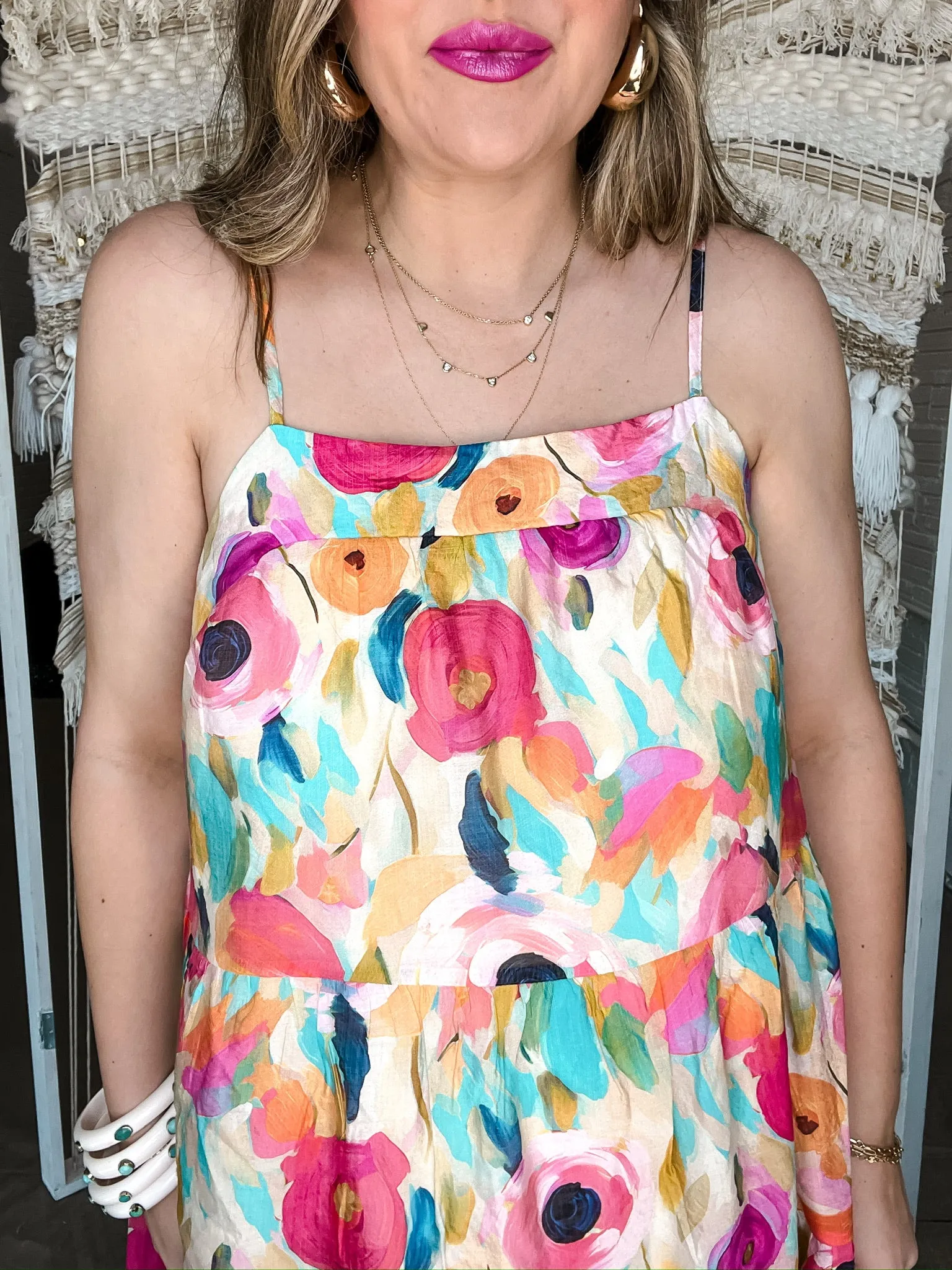 Vibrant Floral Baby Doll Dress