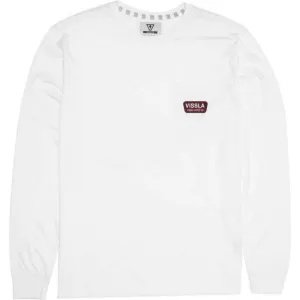 VISSLA SUPPLY CO LONG SLEEVE POCKET TEE WHITE
