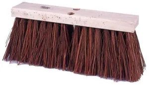 Weiler® Street Brooms, 18 in Hardwood Block, 5 1/4 in Trim, Brown Polypropylene Fill, 42173