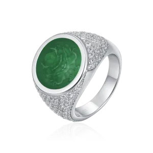 WONG Ⅱ Ridge Iced Out Signet Ring