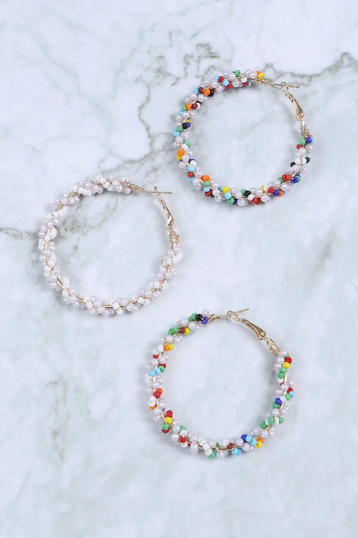 WRAP SEED BEADS BOHO EARRINGS SET